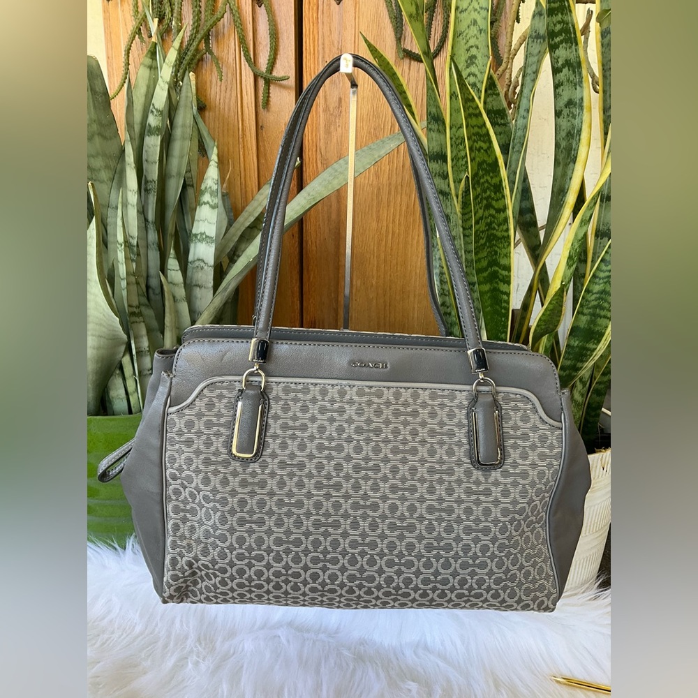 Coach Gray Signature Shoulder Bag
